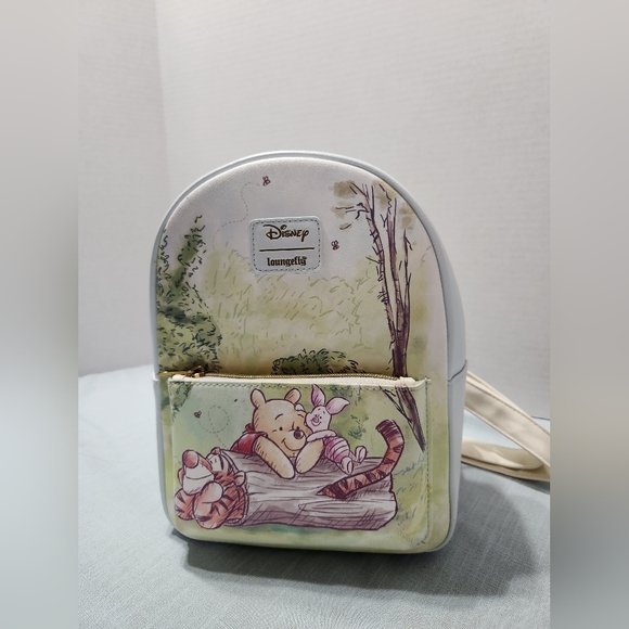 Loungefly Disney Winnie the Pooh Mini Bag - Cream and Green - Picture 1 of 8